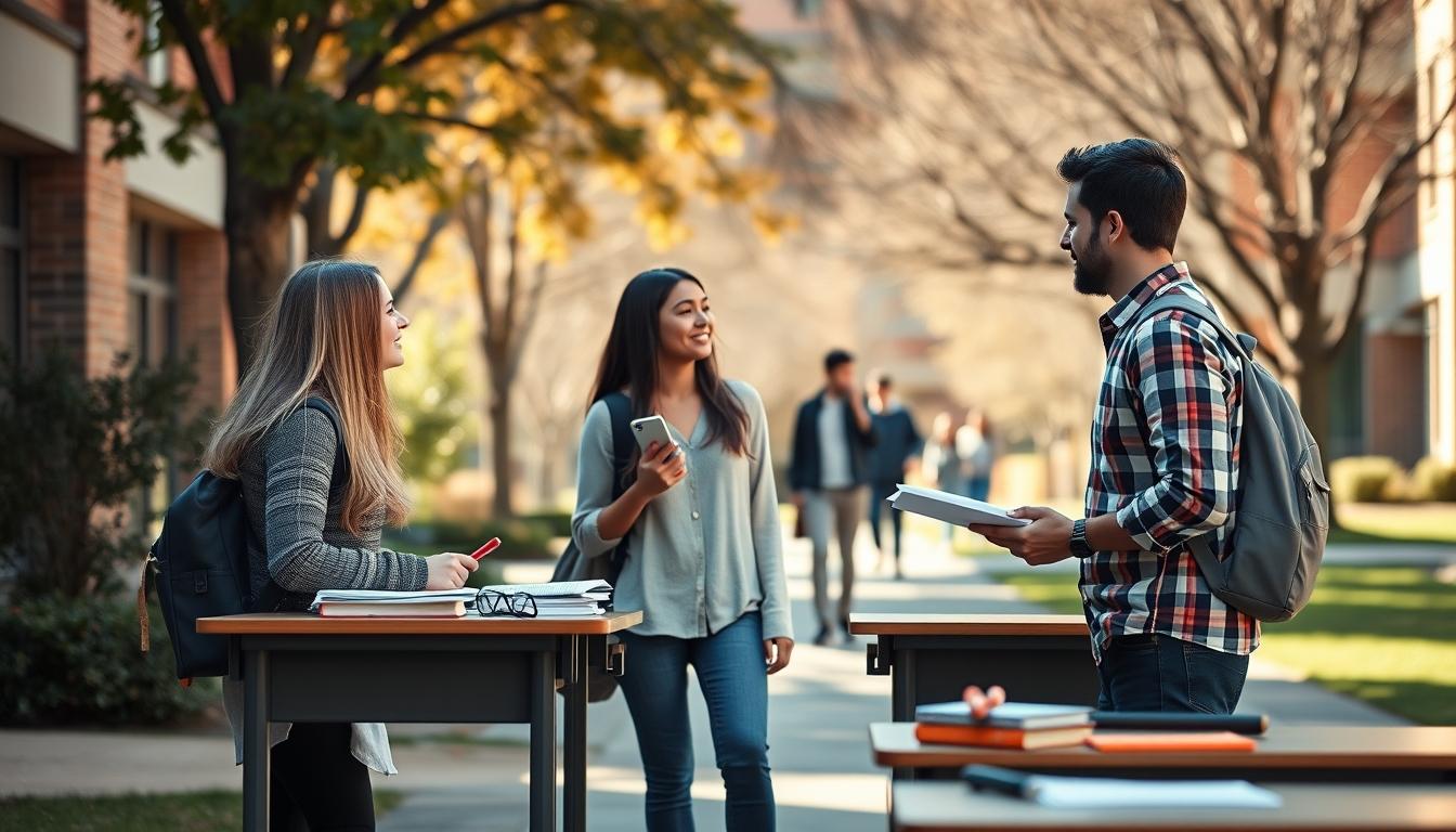 Modern university campus for students